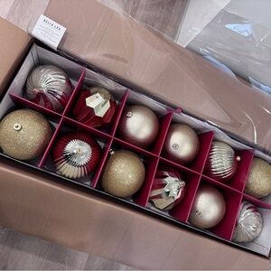 Bella Luxx 8” Gold Champagne Ornament Collection (set of 12)